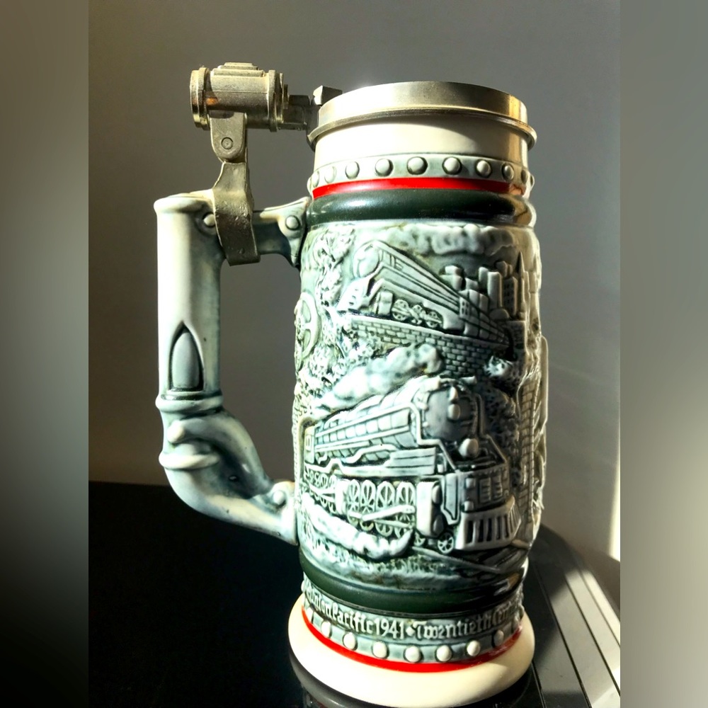 Locomotive Railroad Collector Stein 1982 Made in Brazil